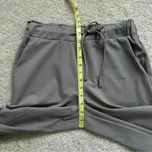 Joie Casual Pants High Rise Straight Boho Gray Women Sz Medium Drawstring $180 - Picture 12 of 16